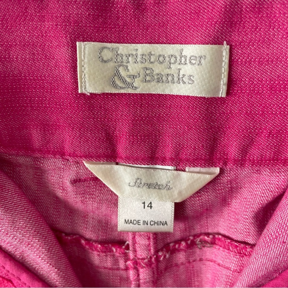 Christopher & Banks Bright Pink Pencil Skirt, size 14 - Picture 4 of 8